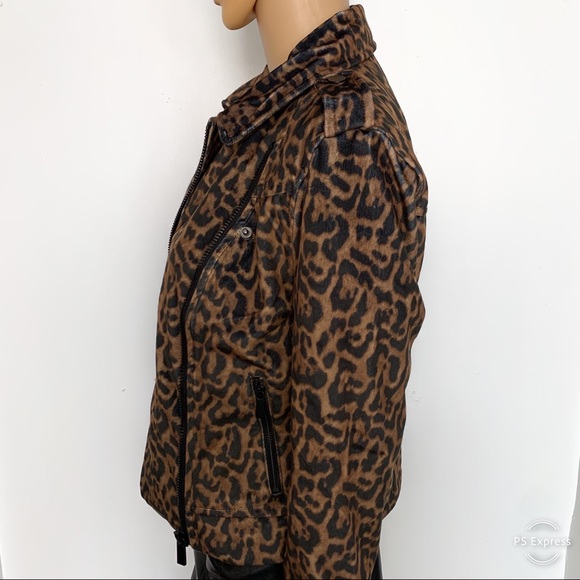 Romeo & Juliet couture leopard print moto jacket - Picture 6 of 8